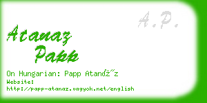 atanaz papp business card